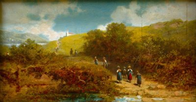 田舎の教会に行く 作： Carl Spitzweg