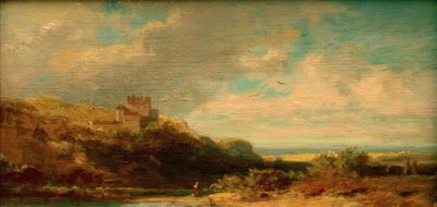川の谷と城のある風景 作： Carl Spitzweg