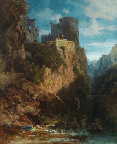 マーメイドキャッチ、1860年頃。 作： Carl Spitzweg