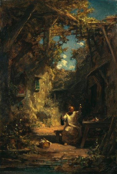 モンクテイスティングワイン 作： Carl Spitzweg