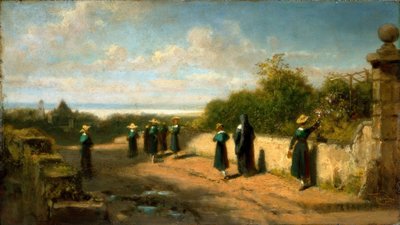 散歩する下宿の女の子 作： Carl Spitzweg