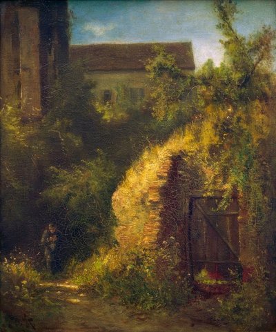 古いケースメイトの編み物僧 作： Carl Spitzweg