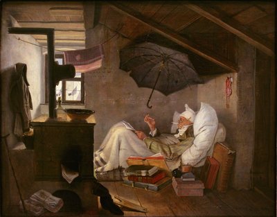 貧しい詩人 作： Carl Spitzweg