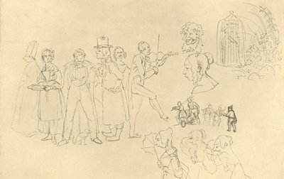 さまざまなタイプ、19世紀中期後半、c1924。 作： Carl Spitzweg