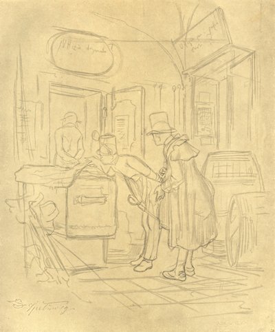ゾルビシテーションI、19世紀半ば後半、1924年。 作： Carl Spitzweg