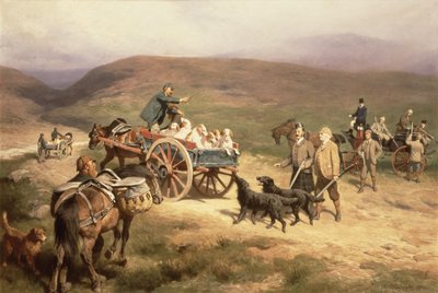 1889年、アバディーンシャーのグレンタナーエステートでのライチョウの射撃 作： Carl Suhrlandt