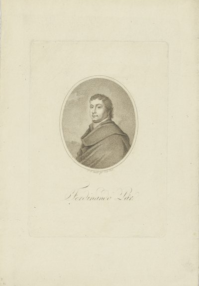 フェルディナンドパエルの肖像1771-1839、1802。 作： Carl Traugott Riedel