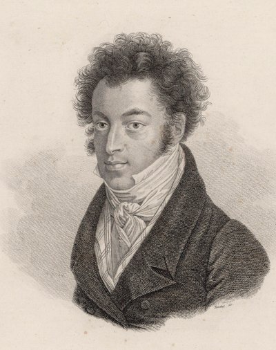 ピアニストで作曲家のイグナーツ・モシェレスの肖像 1794-1 作： Carl Traugott Riedel