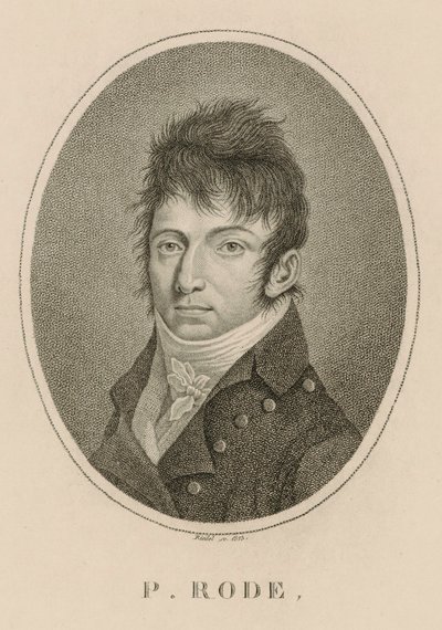 作曲家ピエール・ジャック・ジョセフ・ローデの肖像 1774-1830, 1813. 作： Carl Traugott Riedel