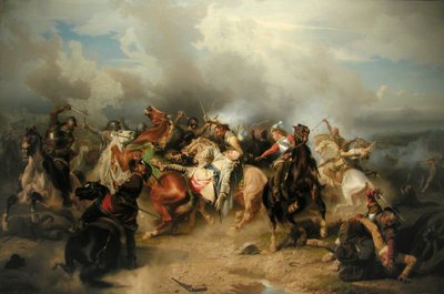 スウェーデン：リュッツェンの戦いにおけるグスタフ2世アドルフの死 リュッツェンの戦い（1632年） 作： カール・ウォルボム