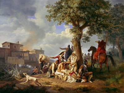 スペイン独立戦争のシーン 作： Carl Wilhelm Freiherr von Heideck