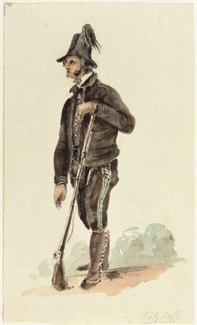 イタリアンハンター、1830年 作： Carl Wilhelm Goetzloff