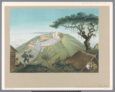 西ジャワのゲ​​デ火山 作： Carl Wilhelm Mieling (possibly)