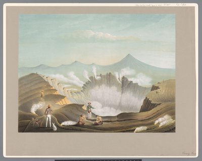 西ジャワのグントゥール火山 作： Carl Wilhelm Mieling (possibly)