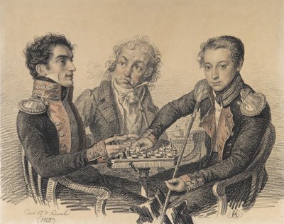 ザカーセンジョノビッチヘルケウリッツェ1797-1856、アレクセイイヴァノビッチチェルカソフ1799-1855男爵。 作： Carl von Hampeln