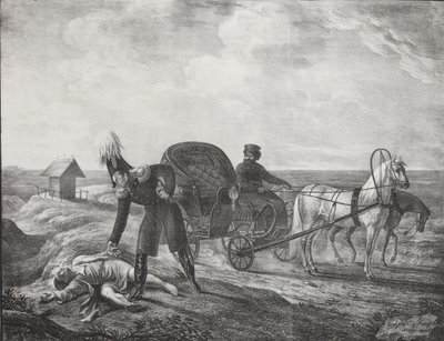 皇帝アレクサンドル1世は1820年に貧しい人を助けました。 作： Carl von Hampeln