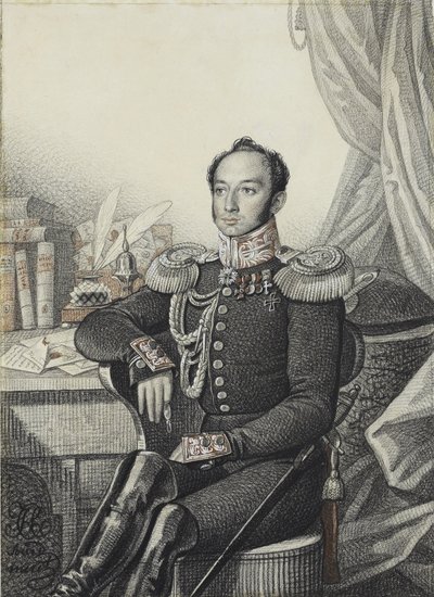 アレクサンドルイヴァノビッチジャーマンの肖像、1822年。 作： Carl von Hampeln