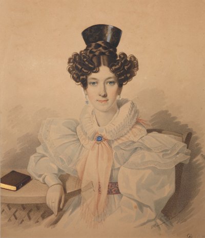 アンナプラトノフナプラウティナ1808-1886、1830年代の肖像画。 作： Carl von Hampeln
