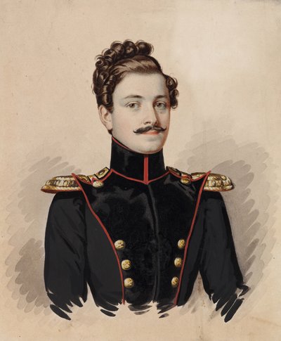 Artemy Dmitrievich Raevsky 1814-1853、1835の肖像。 作： Carl von Hampeln
