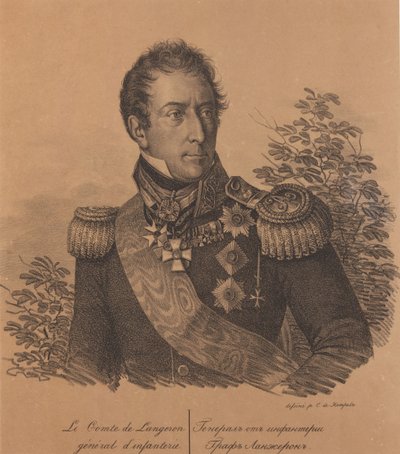 アレクサンドル伯爵アンドロードランジェロンの肖像1763〜1831年、1820年。 作： Carl von Hampeln