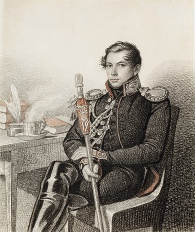 ピョートル伯爵ペトロヴィッチコノヴニツィン1803-1830、1822-1823の肖像。 作： Carl von Hampeln