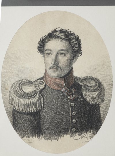 Nikolay Vasilyevich Khvostov 1793-1837、1822の肖像。 作： Carl von Hampeln