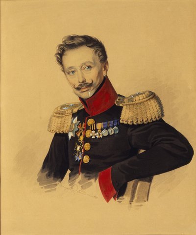 フョードル王子の肖像フョードロビッチガガーリン1786-1863、1830年代 作： Carl von Hampeln