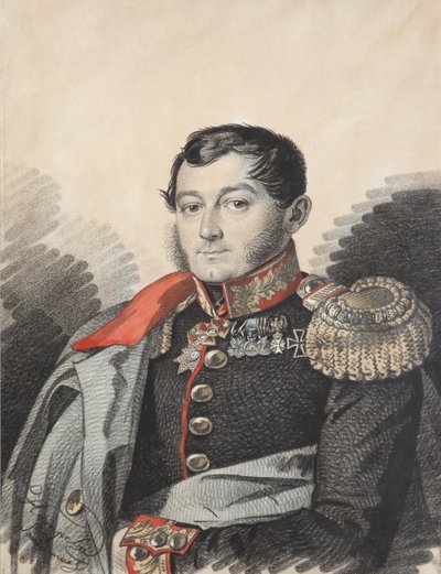 ピョートル・ニコラエヴィチ・イェルモロフ1787-1844、1820年代の肖像画。 作： Carl von Hampeln