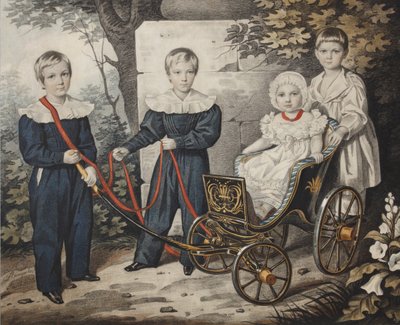1830年代初頭のタリジンの子供たちの肖像画。 作： Carl von Hampeln