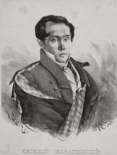 詩人エフゲニーアブラモビッチバラティンスキー1800-1844、1828の肖像。 作： Carl von Hampeln