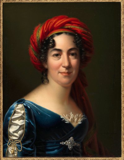 作家キャロライン・ピヒラーの肖像 1769-1843, 1818. 作： Carl von Sales