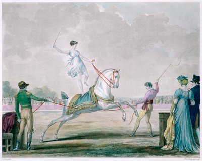 サーカスの馬の演習、c1818-1836 作： Carle Vernet