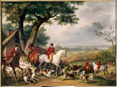 フォンテーヌブローの森での狩猟 Antoine Vernet dit Carle (1758-1836) の絵画 1824年 Gien.狩猟博物館 - フォンテーヌブローの森での狩猟。カルルと呼ばれるアントワーヌ・ヴェルネ（1758-1836）の絵画 1824年狩猟博物館（フランス・ジエン城 作： Carle Vernet