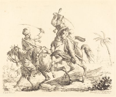 マムラックを攻撃するユサード 作： Carle Vernet