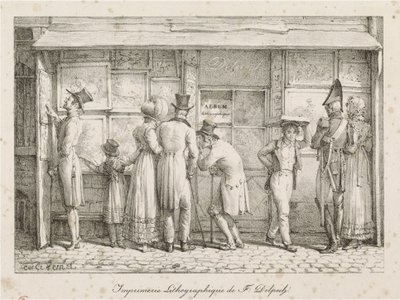 平版印刷 F. デルペックの家 作： Carle Vernet
