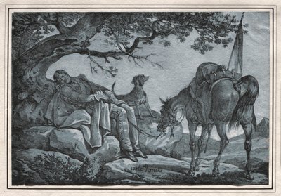 眠っている兵士。 作： Carle Vernet