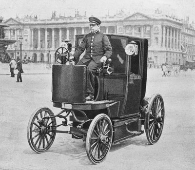 電気クーペ、コンコルド広場、パリ、1900年頃 作： Carle de Mazibourg