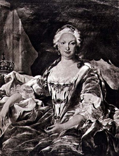 イザベラ（エリザベス）・ネ・ファルネーゼ（1692-1766）（リトグラフ） 作： Carle van (after) Loo
