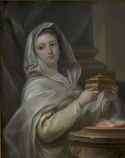ヴェスタル。 ヴェスタルとして描かれた女性？ 作： Carle van Loo