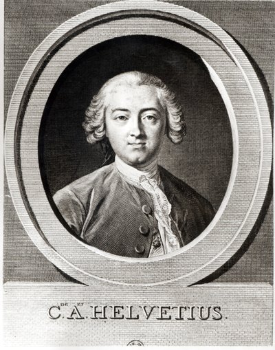 クロード・アドリアン・ヘルヴェティウス（1715-1771）の肖像フランスの哲学者 作： Carle van Loo