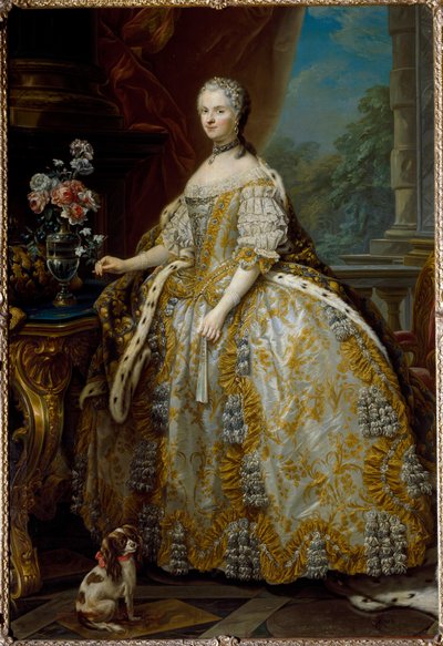 フランス王妃マリー・レクザンスカ（Leczinska, Lescszinka or Leszinka）の肖像 作： Carle van Loo
