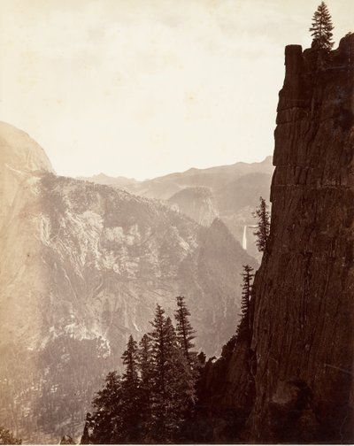 ヨセミテの全景、カリフォルニア州。 1872年、約印刷。 1876年。 作： Carleton E. Watkins.