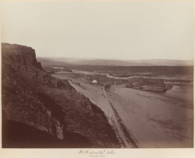フッド山とザ ダレス、コロンビア川 作： Carleton E. Watkins