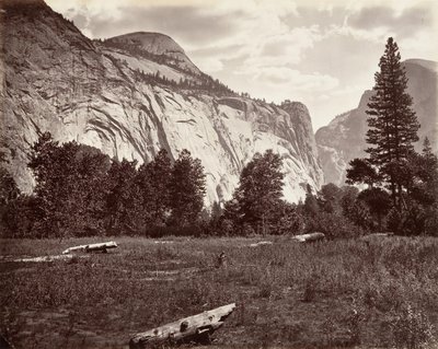 北ドーム、3,725 フィート、ヨセミテ、カリフォルニア州。 1872年、約印刷。 1876年。 作： Carleton E. Watkins.
