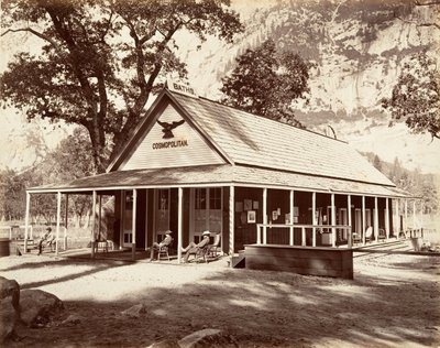 コスモポリタンサルーン、カリフォルニア州。 1872年、約印刷。 1876年。 作： Carleton Emmons Watkins
