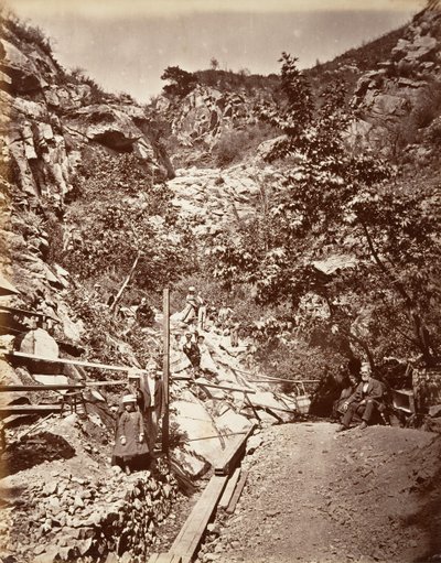 ホット・サルファー・スプリングス、サンタバーバラ、1876年、印刷 1876年。 作： Carleton Emmons Watkins