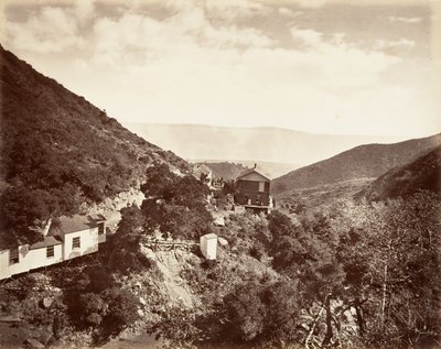 ホット・サルファー・スプリングス、サンタバーバラ、1876年、印刷 1876年。 作： Carleton Emmons Watkins
