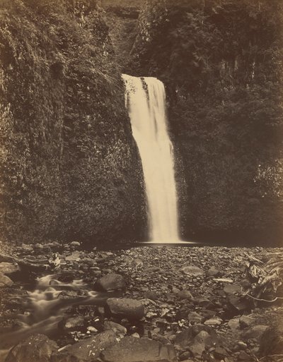 コロンビア川、マルトノマ滝（1867年）（写真 作： カールトン・エモンズ・ワトキンス
