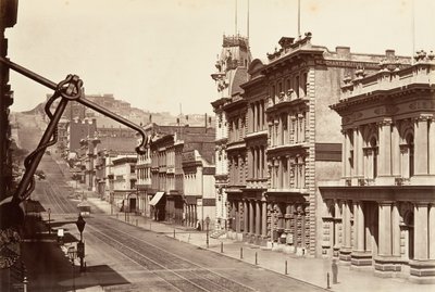 カリフォルニア通りの北側、1864年、印刷された約。 1876年。 作： Carleton Emmons Watkins
