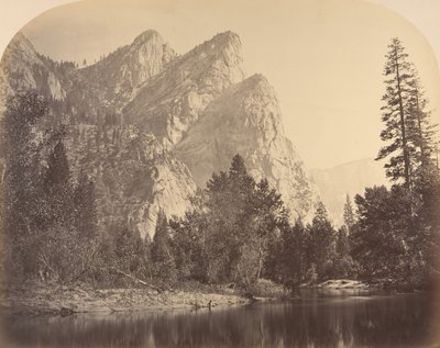 ポンポマソス カエルの跳躍、3 人の兄弟、1861 年。 作： Carleton Emmons Watkins